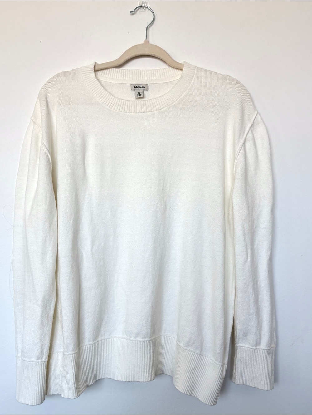L.L. Bean Women’s Crewneck Sweater - Off-White/Cream Size XL